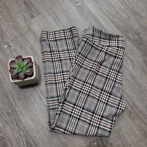 Le Chateau Window Pane Plaid Pants Cropped Sz 4